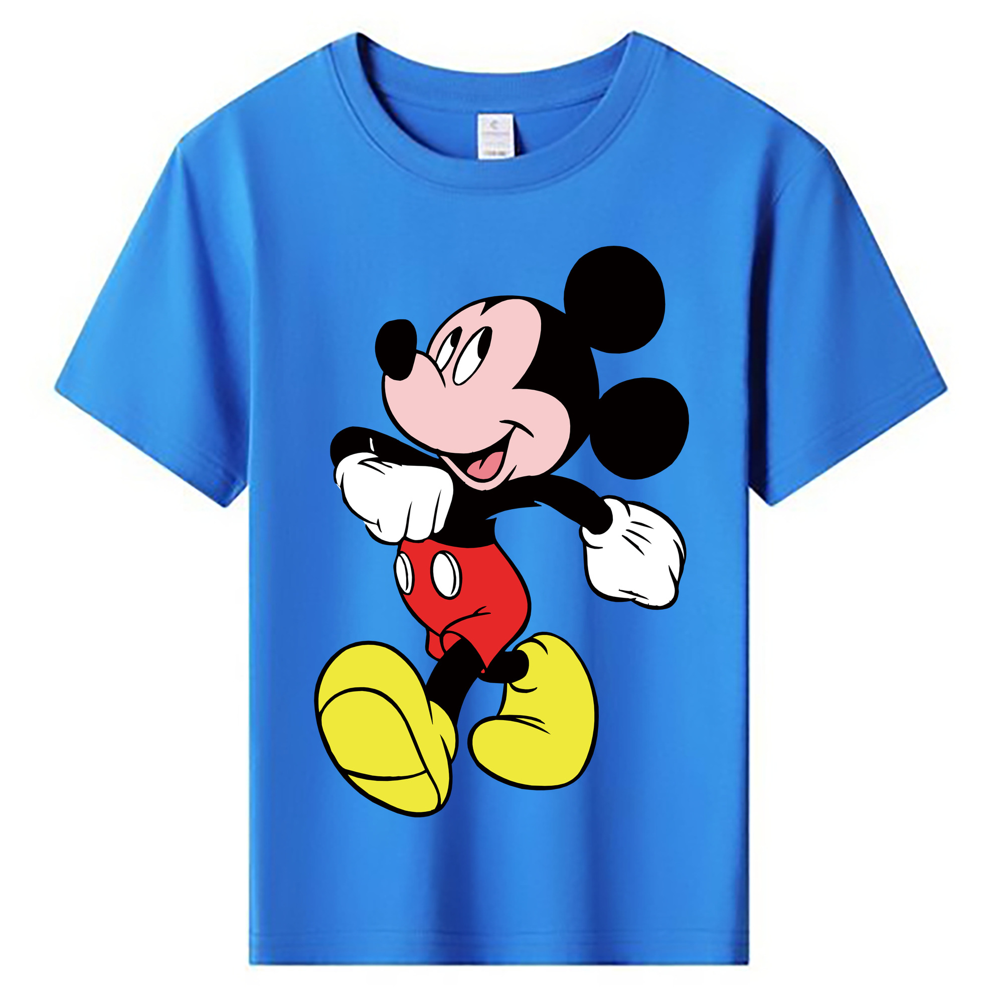 ミッキーマウス Mickey Mouse 綿100％キッズTシャツ（フロントプリント）